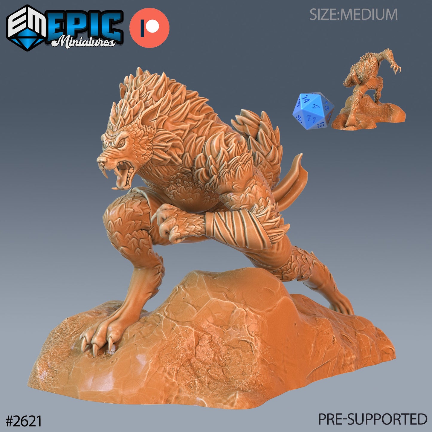Werewolf Cursed (3 Variants) - Epic Miniatures