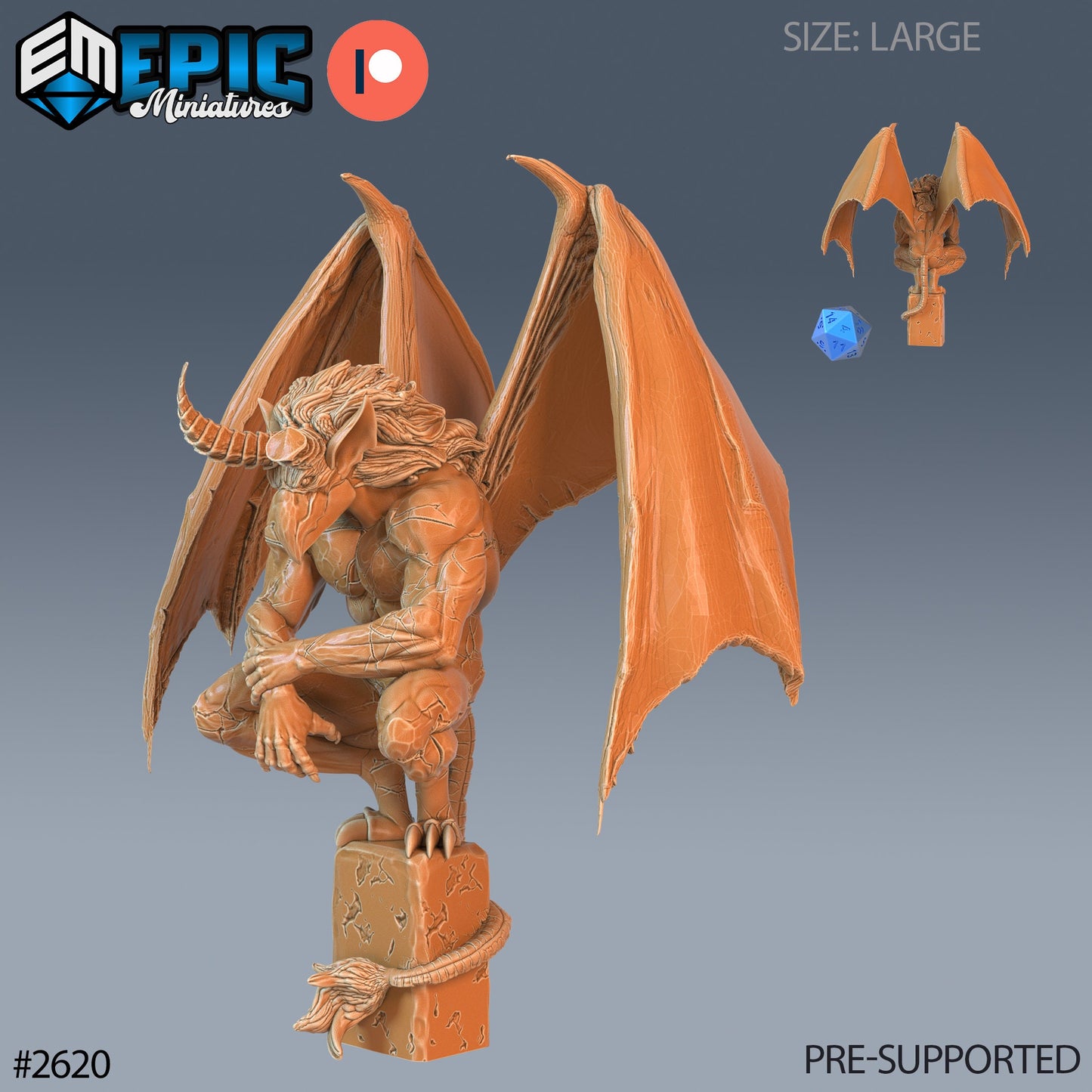 Gargoyles Set 2 (3 Variants Available) - Epic Miniatures