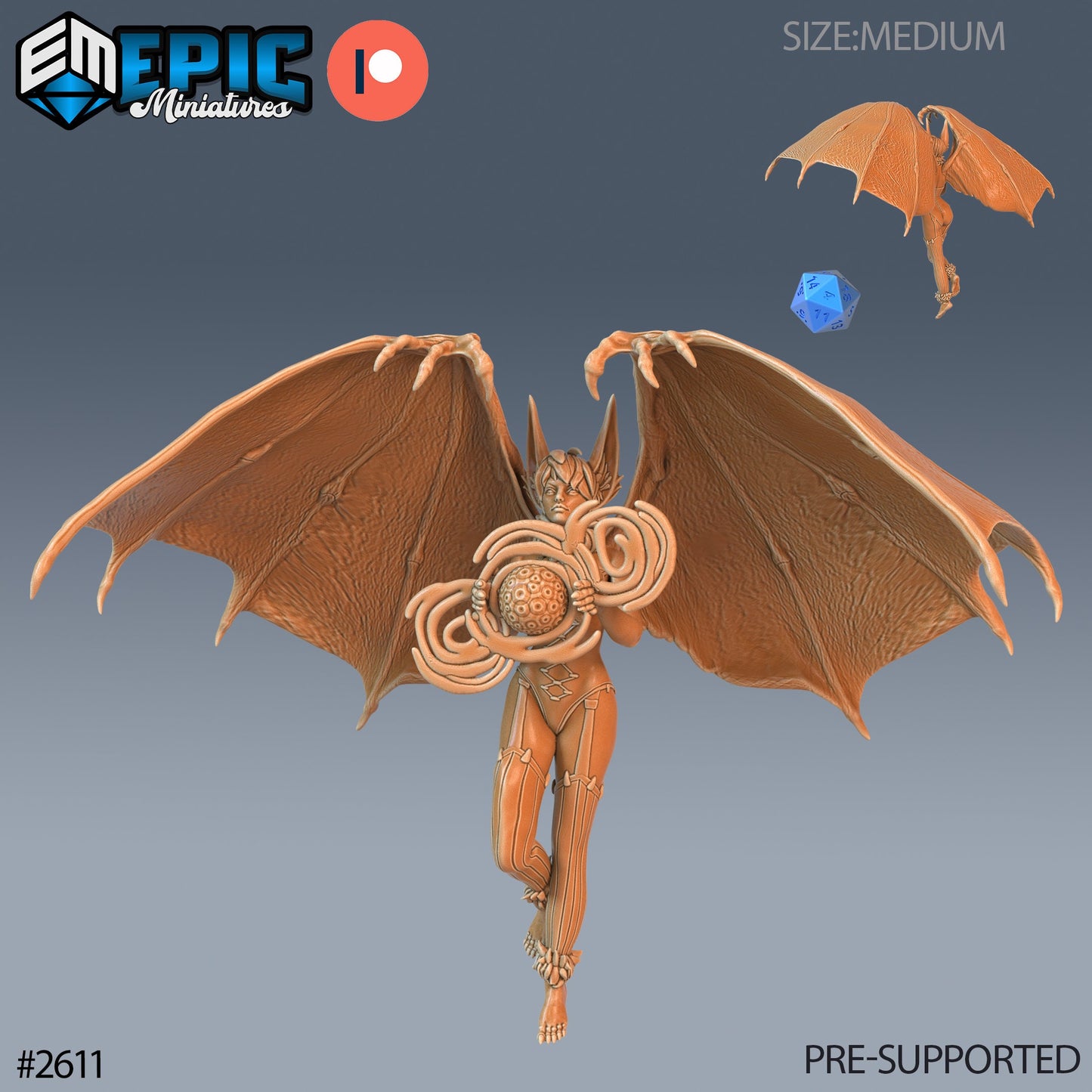 Bat Succubus (3 Variants Available) - Epic Miniatures