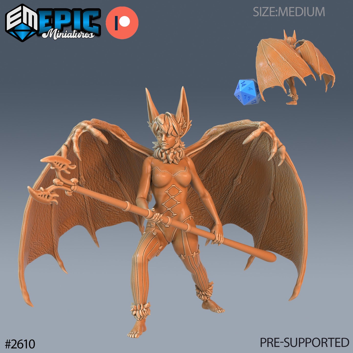 Bat Succubus (3 Variants Available) - Epic Miniatures