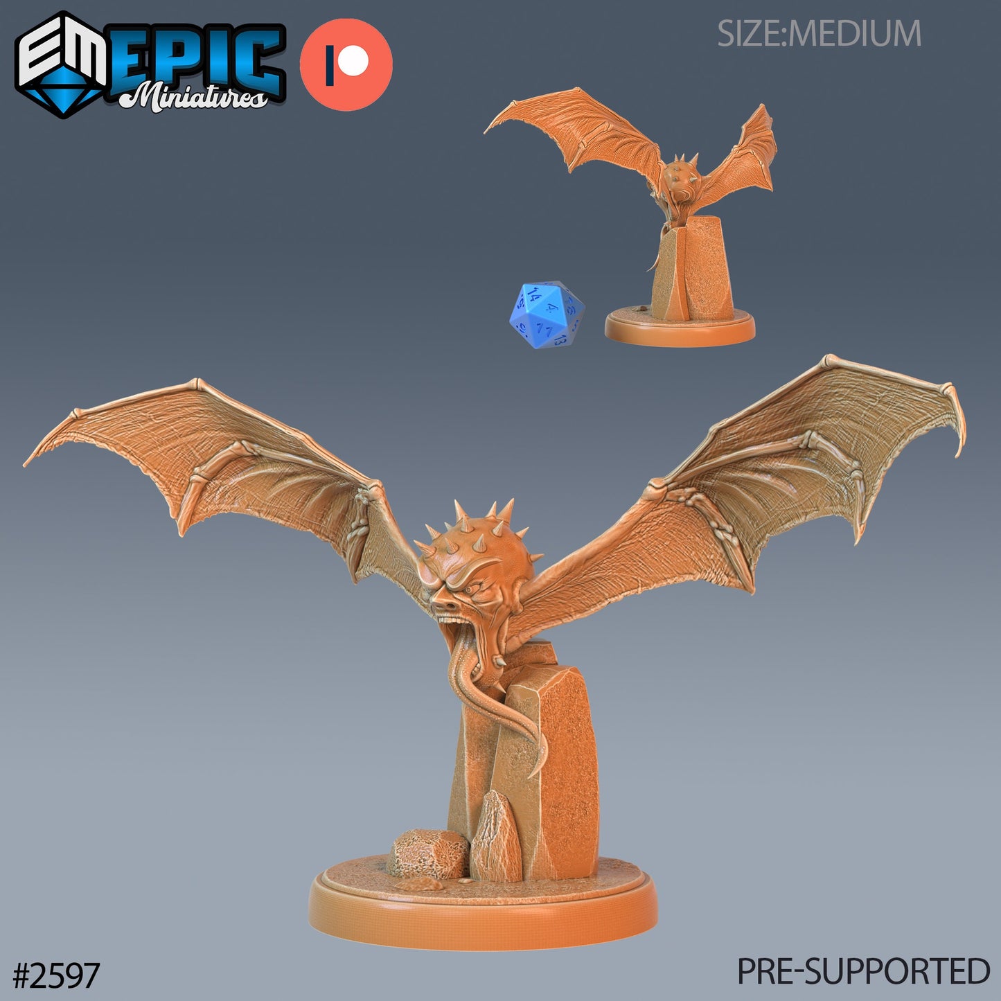 Flying Head - Spiked (3 Variants Available) - Epic Miniatures