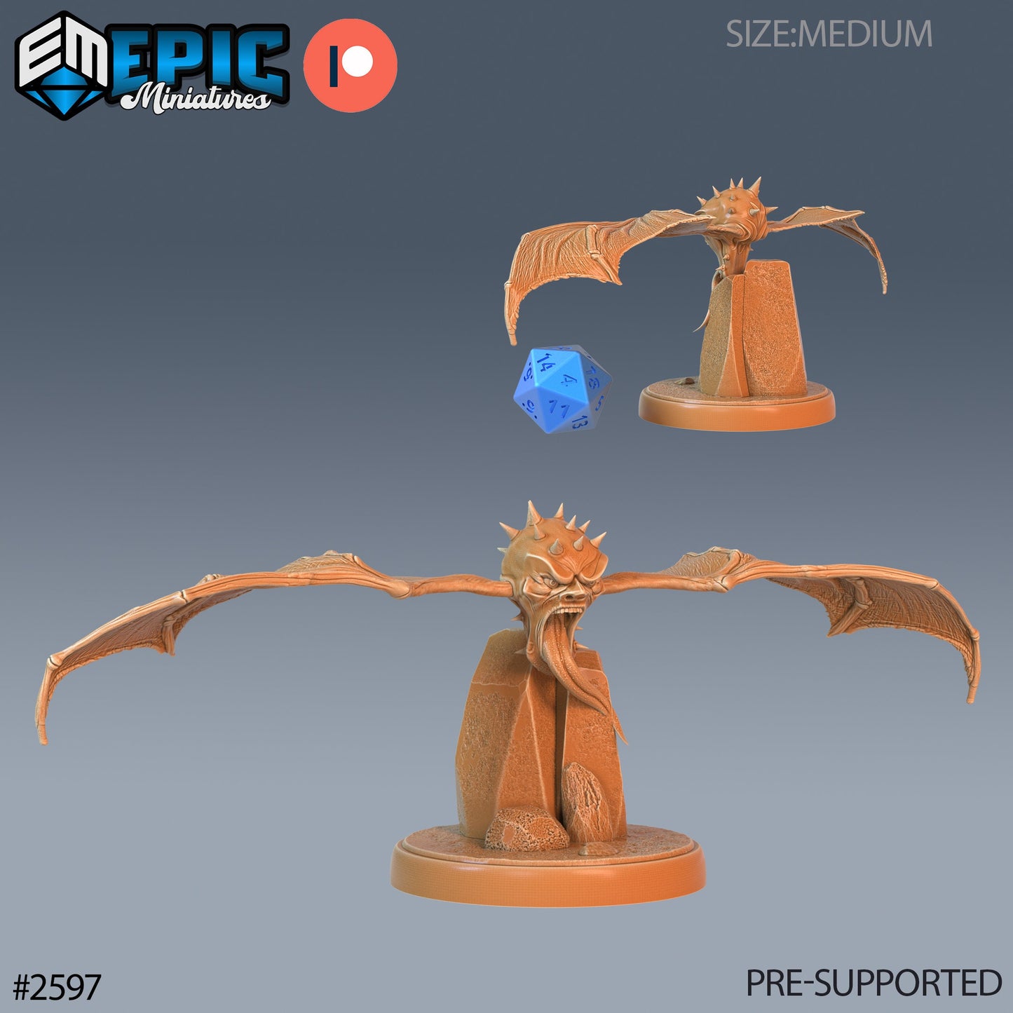 Flying Head - Spiked (3 Variants Available) - Epic Miniatures
