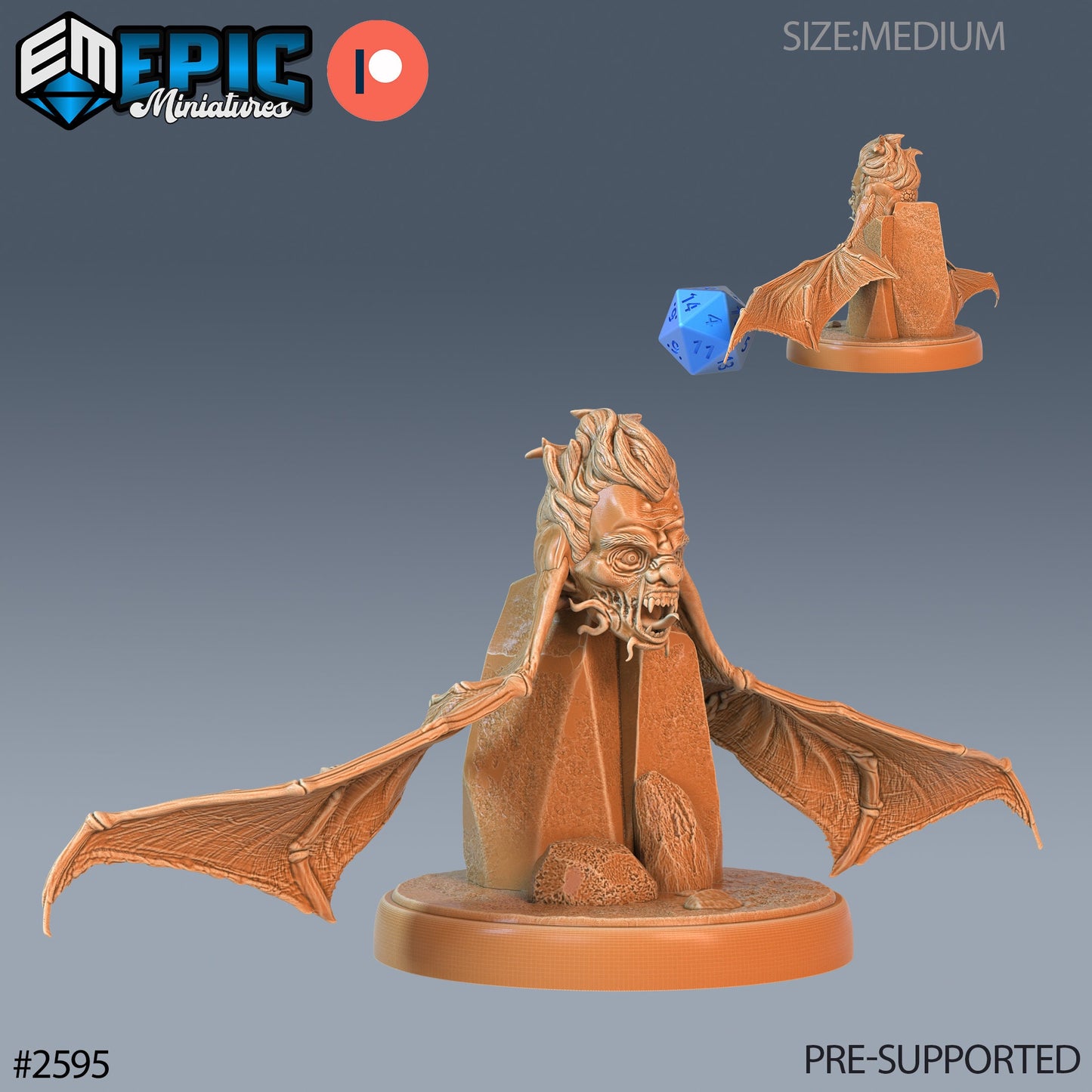 Flying Head - Hungry (3 Variants Available) - Epic Miniatures