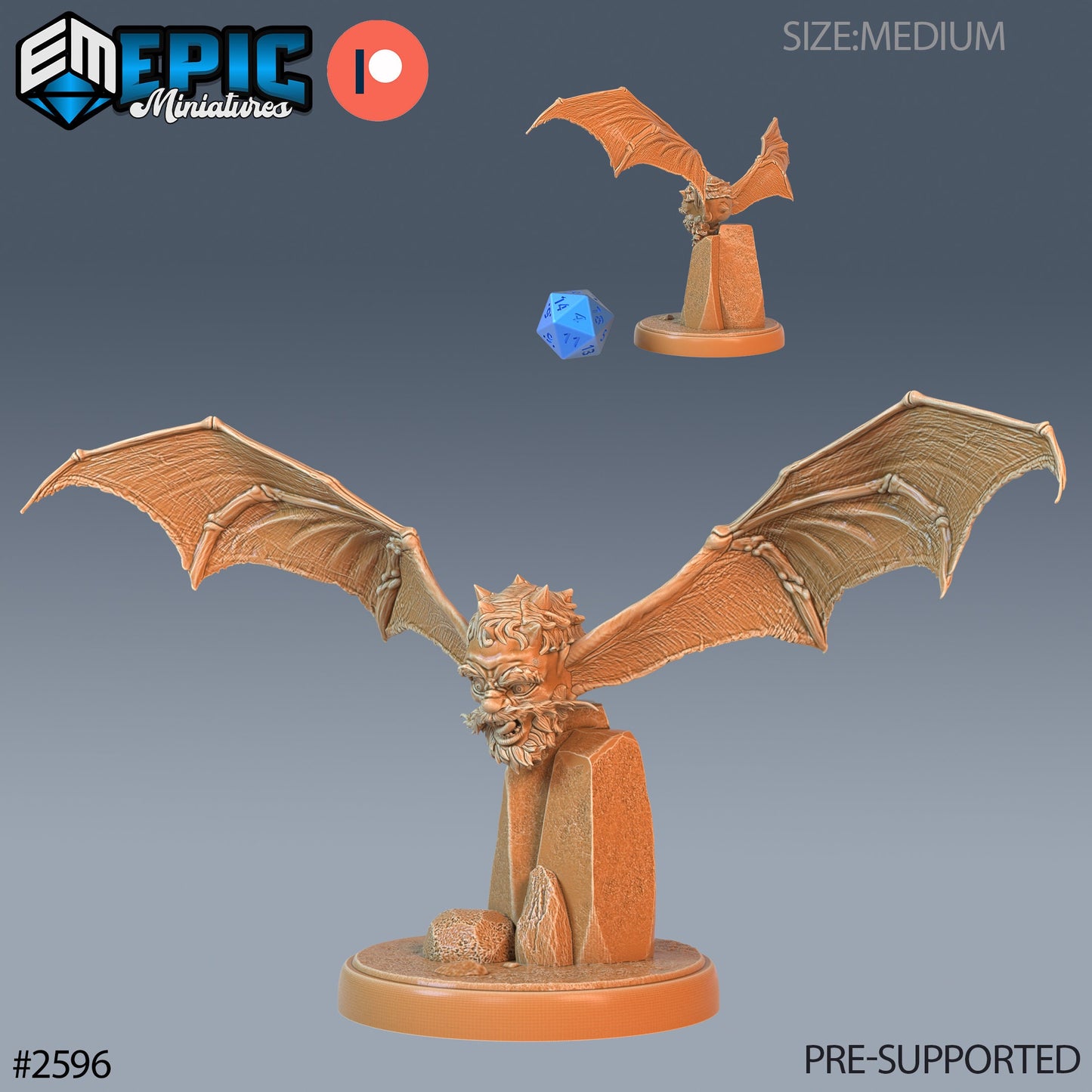 Flying Head - Crazy (3 Variants Available) - Epic Miniatures