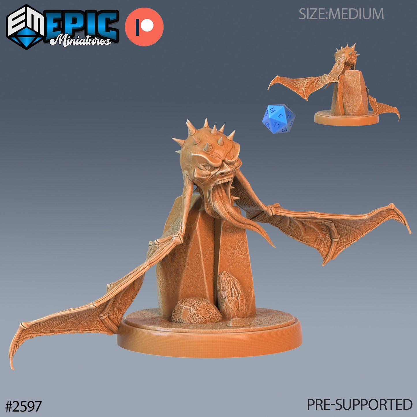 Flying Head - Spiked (3 Variants Available) - Epic Miniatures