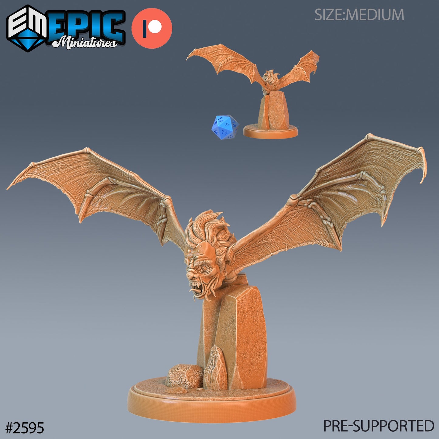 Flying Head - Hungry (3 Variants Available) - Epic Miniatures
