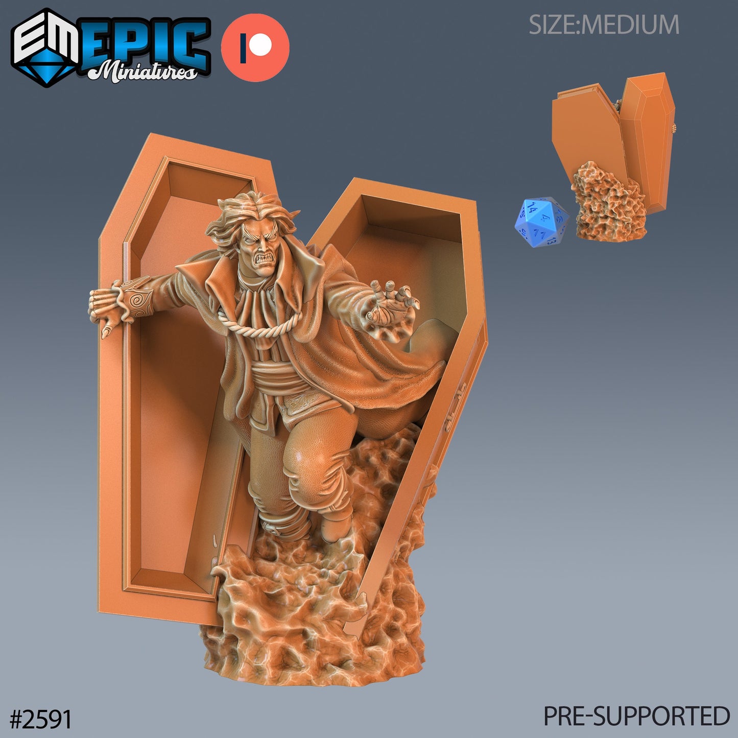 Vampire Baron (3 Variants Available) - Epic Miniatures