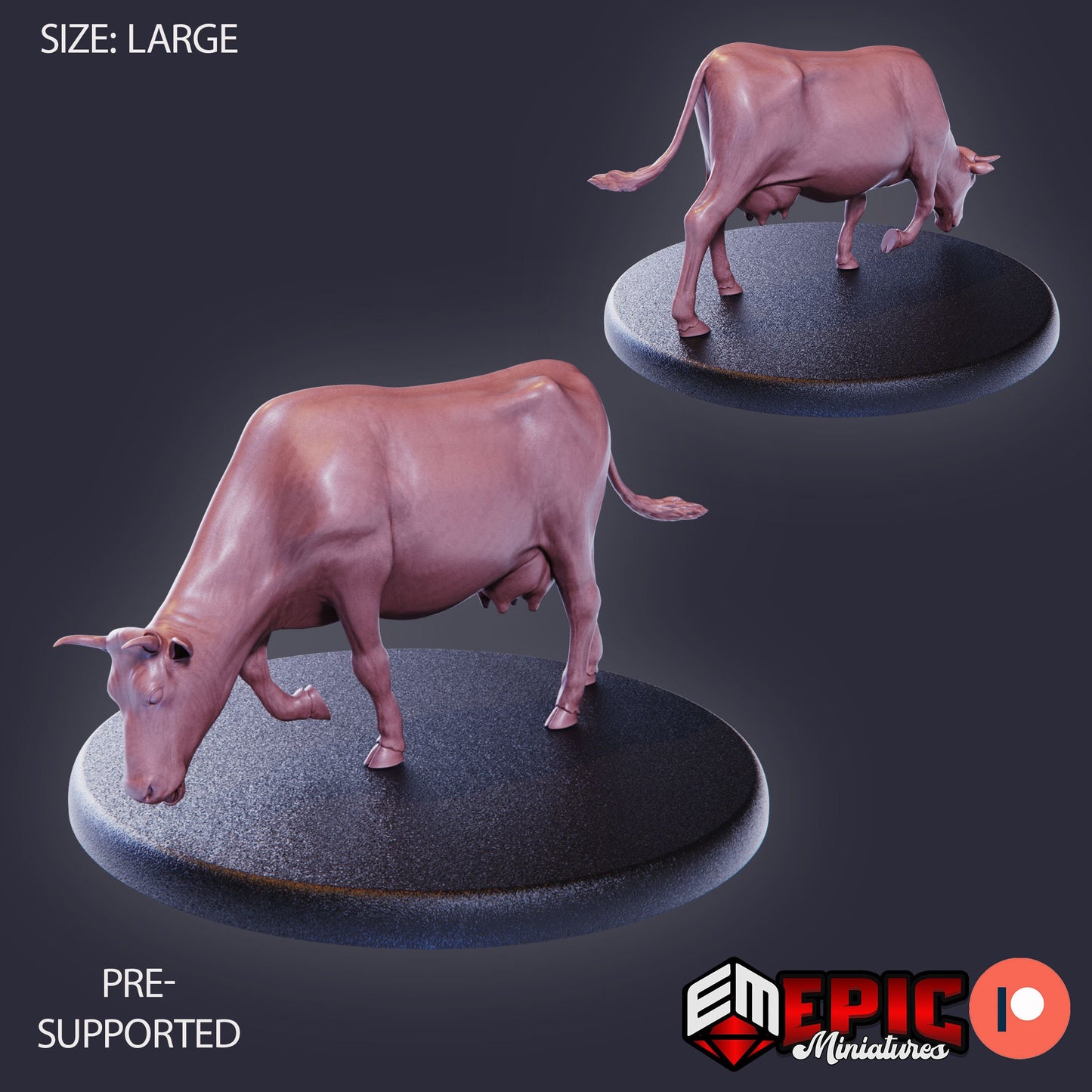 Farm Animal - Cow (3 Variants Available) - Epic Miniatures