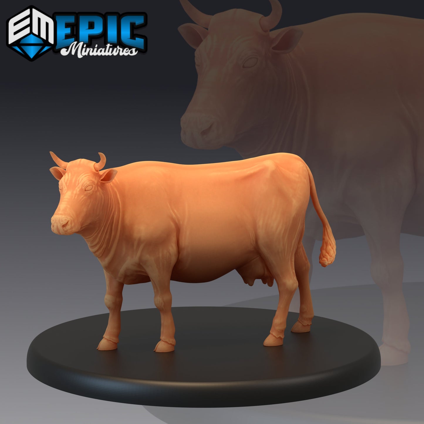 Farm Animal - Cow (3 Variants Available) - Epic Miniatures