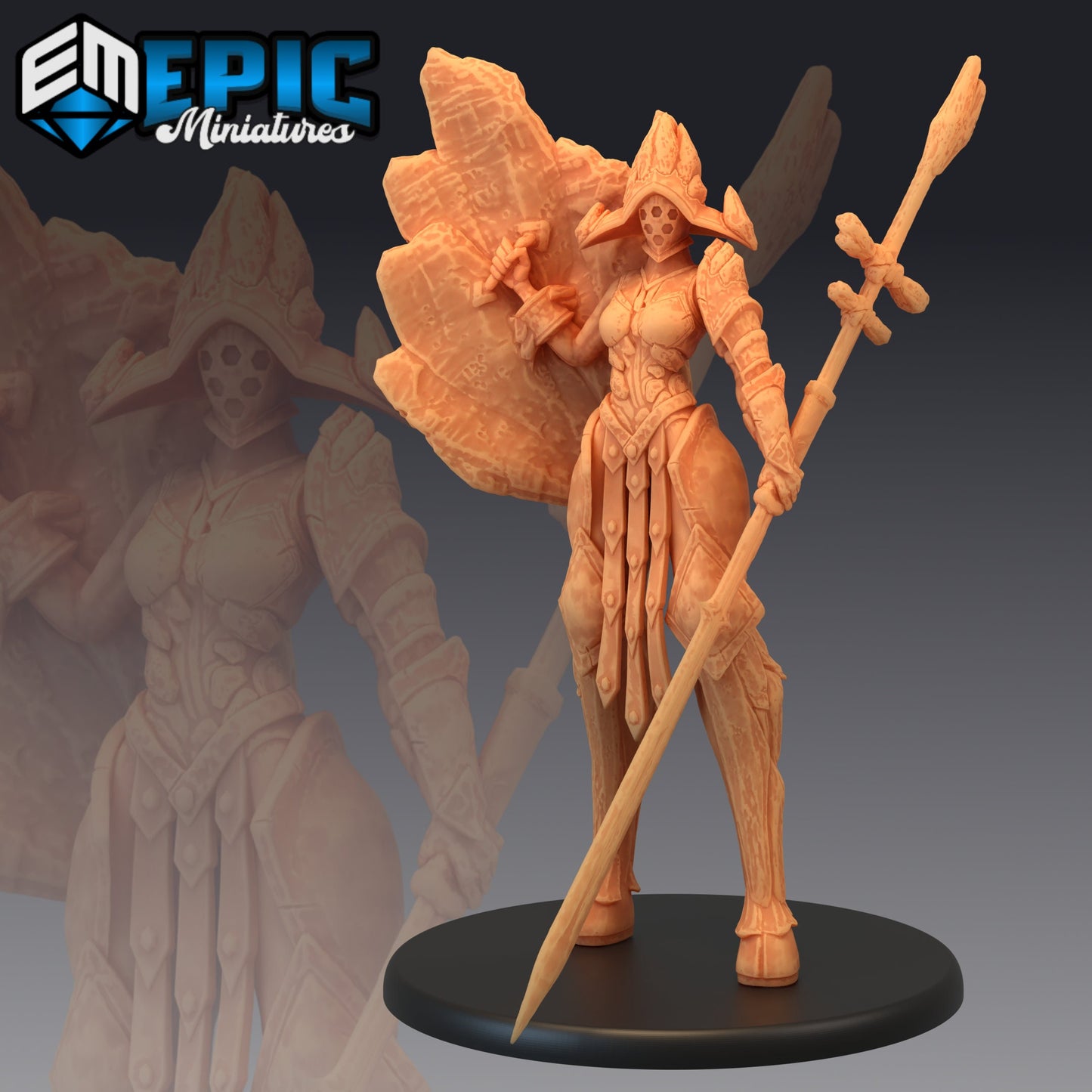 Gaia Shield Maiden (3 Variants) - Epic Miniatures