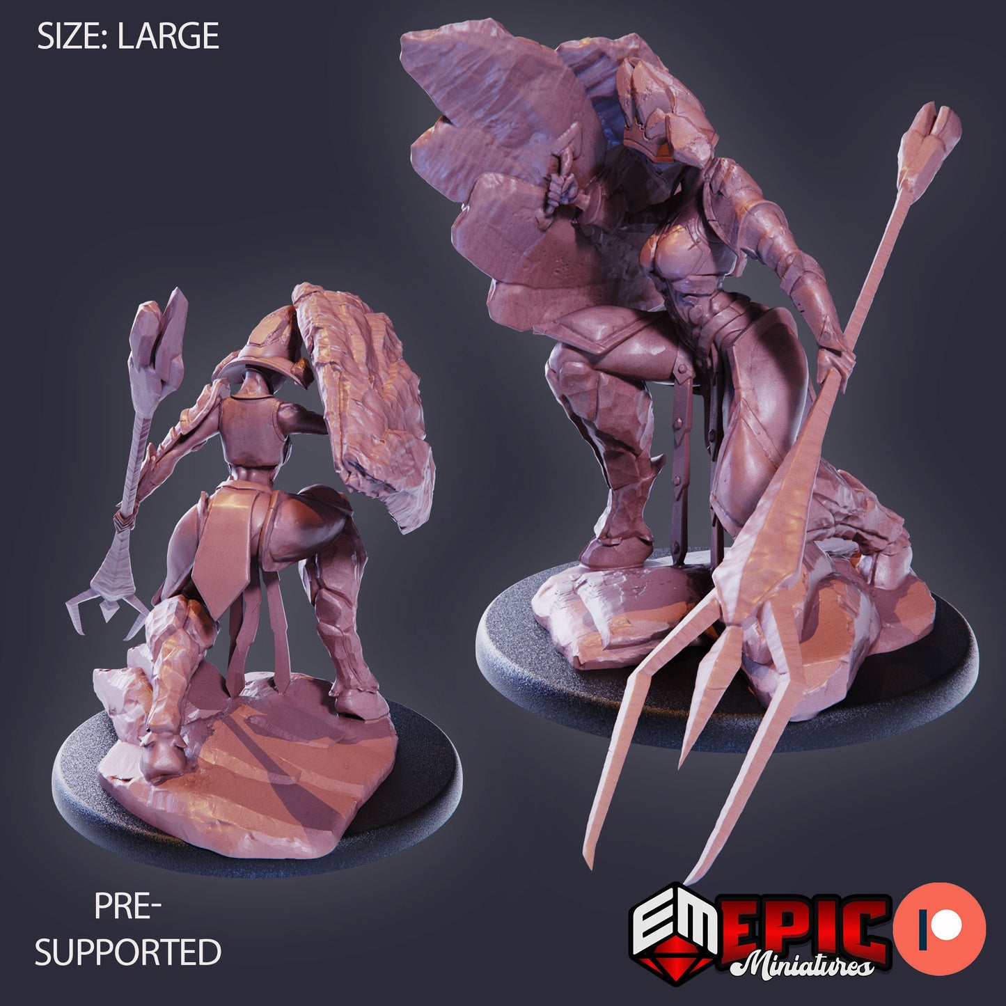 Gaia Shield Maiden (3 Variants) - Epic Miniatures