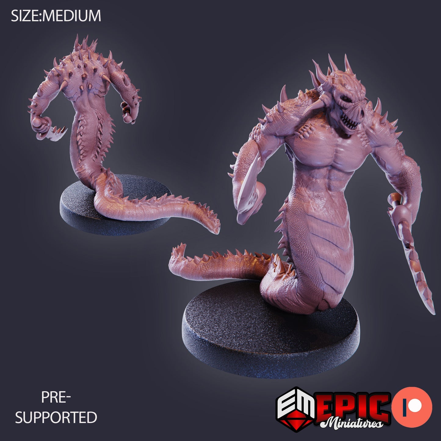 Fire Salamander (3 Variants) - Epic Miniatures