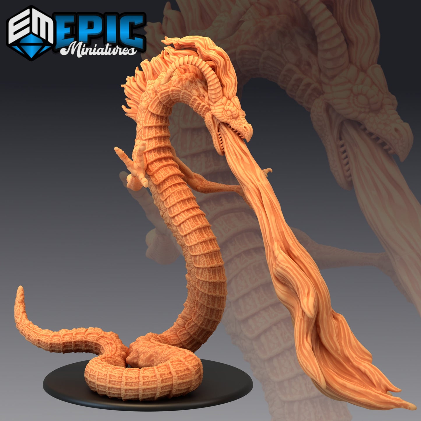 Volcano Wyrm (3 Variants) - Epic Miniatures