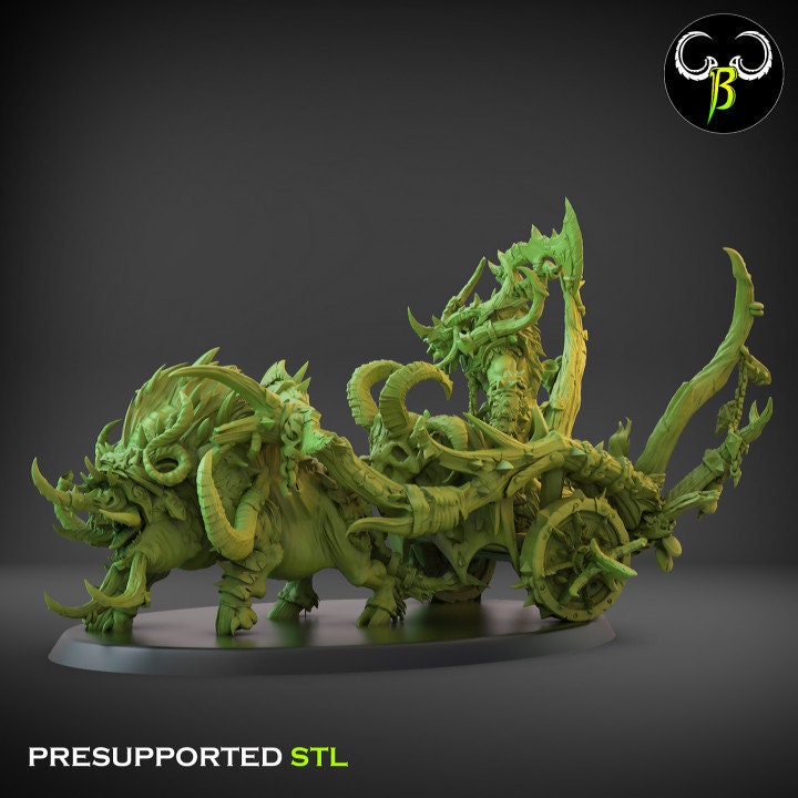 Savage Lord with Chariot - Clay Beast Creations