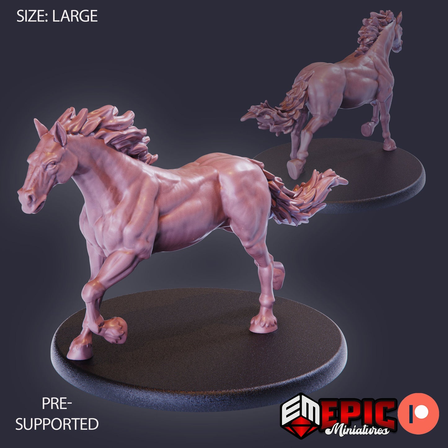 Horse (5 Variants) - Epic Miniatures