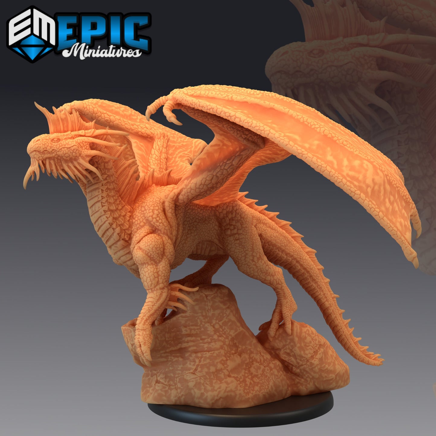 Silver Dragon (3 Variants Available) - Epic Miniatures