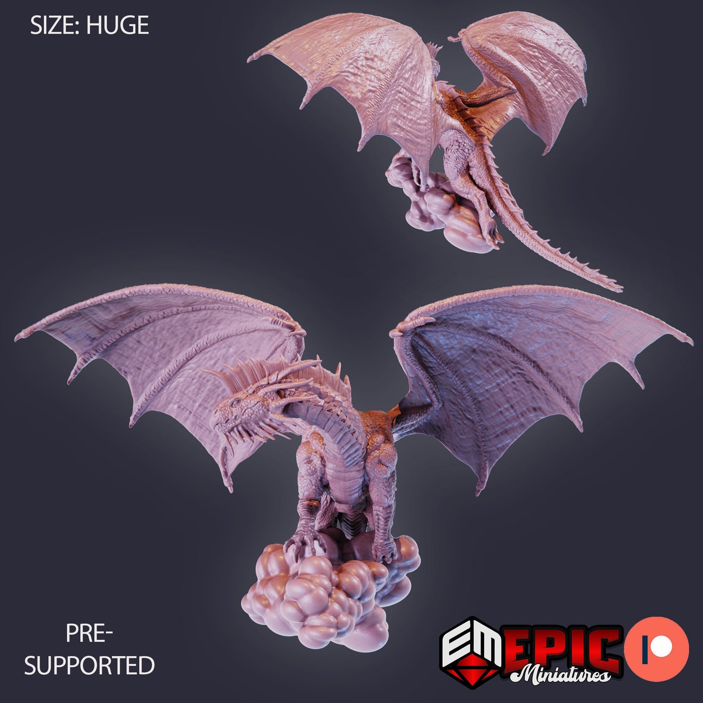 Silver Dragon (3 Variants Available) - Epic Miniatures