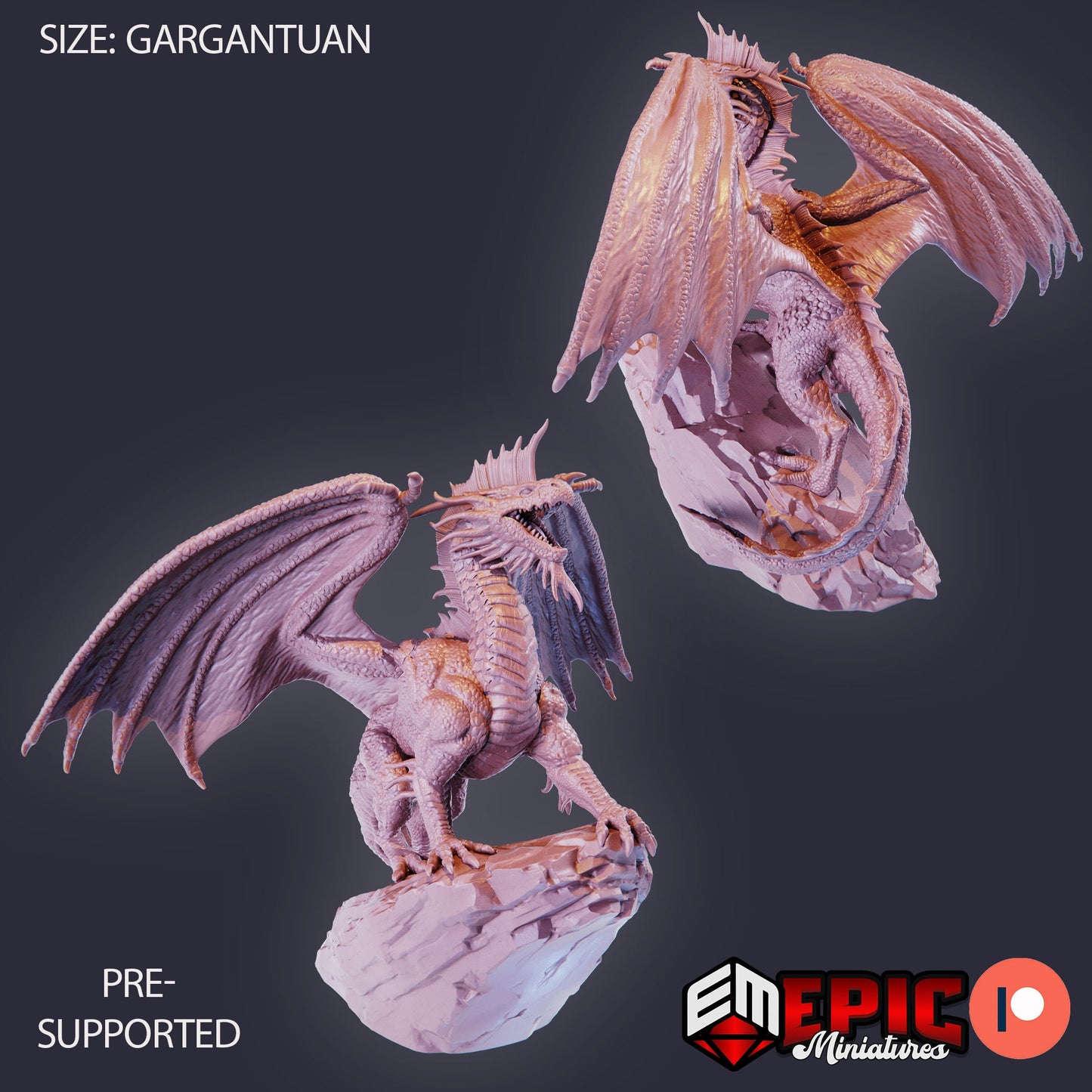 Silver Dragon (3 Variants Available) - Epic Miniatures