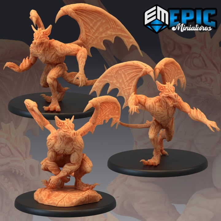 Gargoyles Set 1 (3 Variants Available) - Epic Miniatures