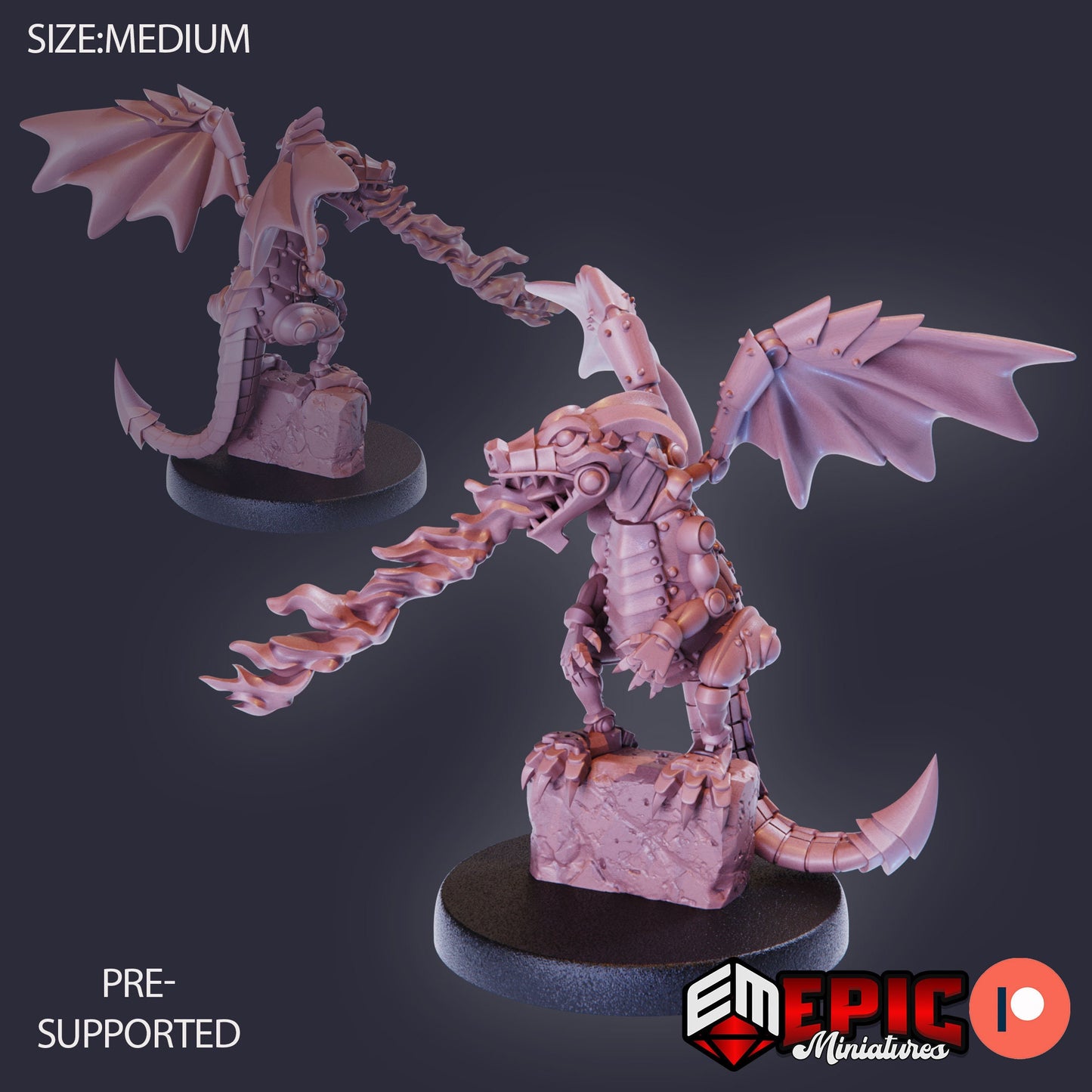Dragon Whelp Construct (3 Variants) - Epic Miniatures