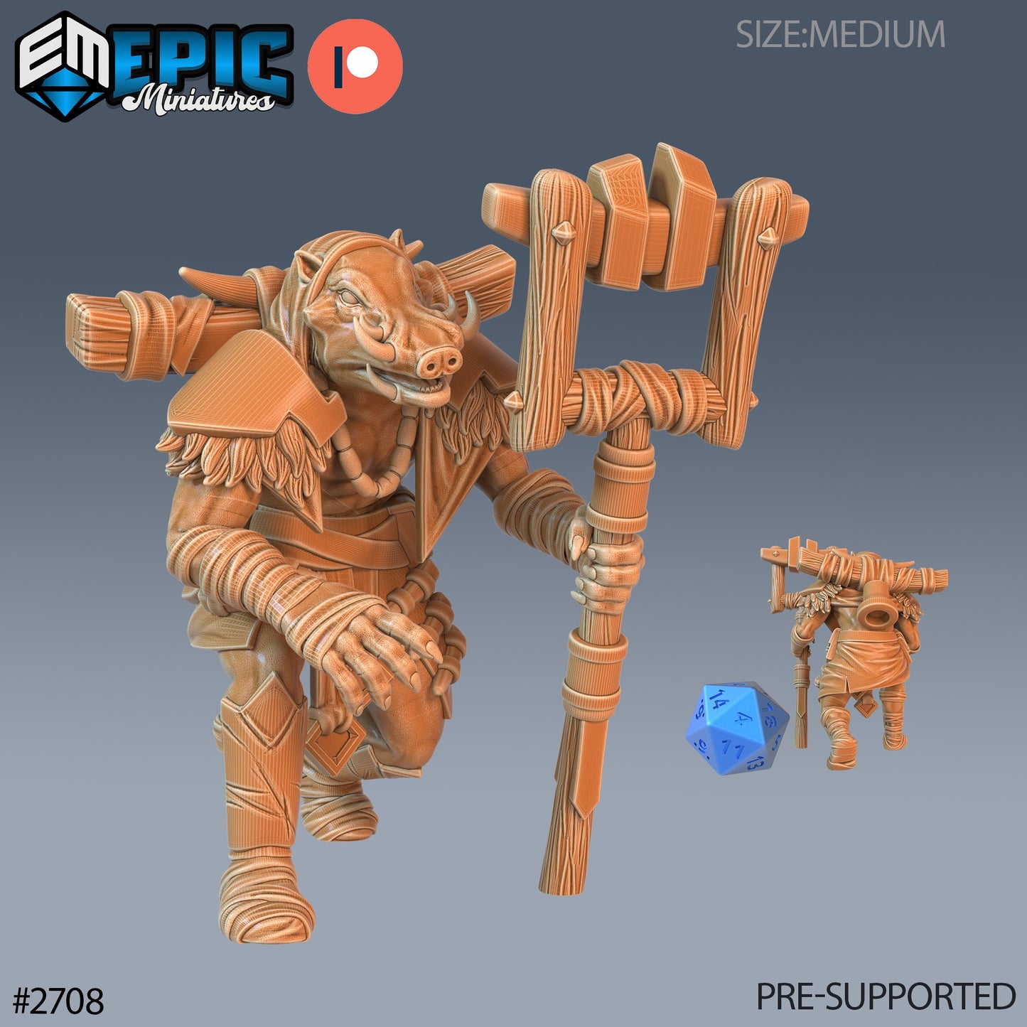 Warthog Folk Tribe - Set 2 (4 Variants Available) - Epic Miniatures