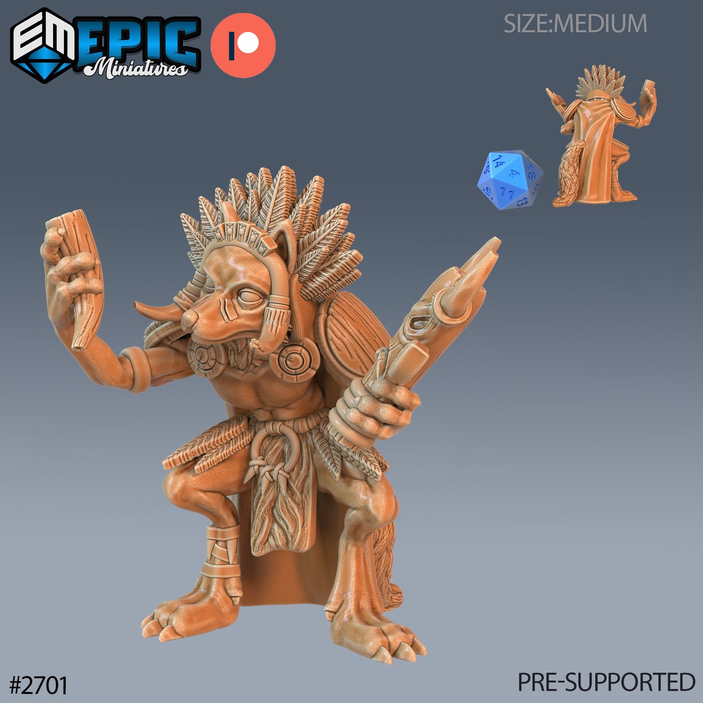 Fox Folk Tribe - Set 2 (4 Variants Available) - Epic Miniatures