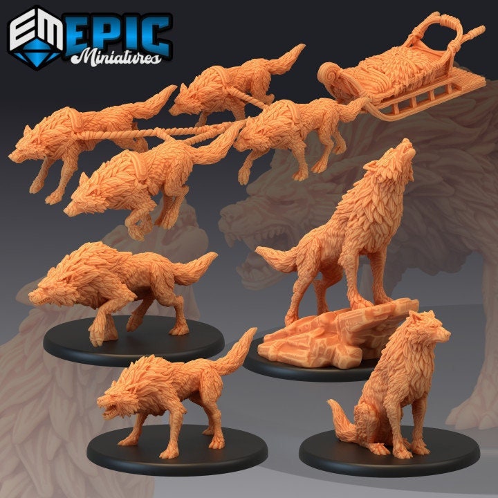Winter Wolf (4 Variants Available) - Epic Miniatures