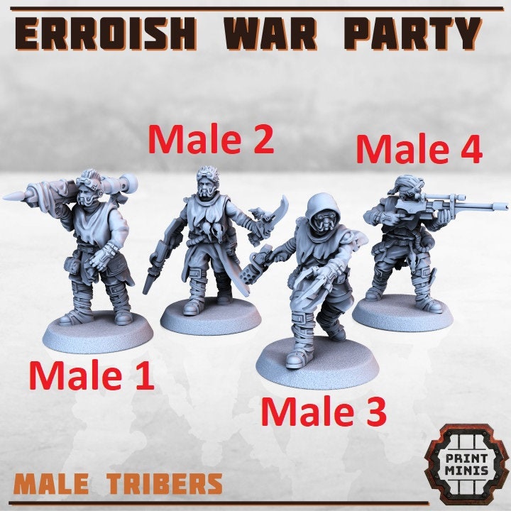 Erroish War Party, Set 1 (7 Variants Available) - Print Minis