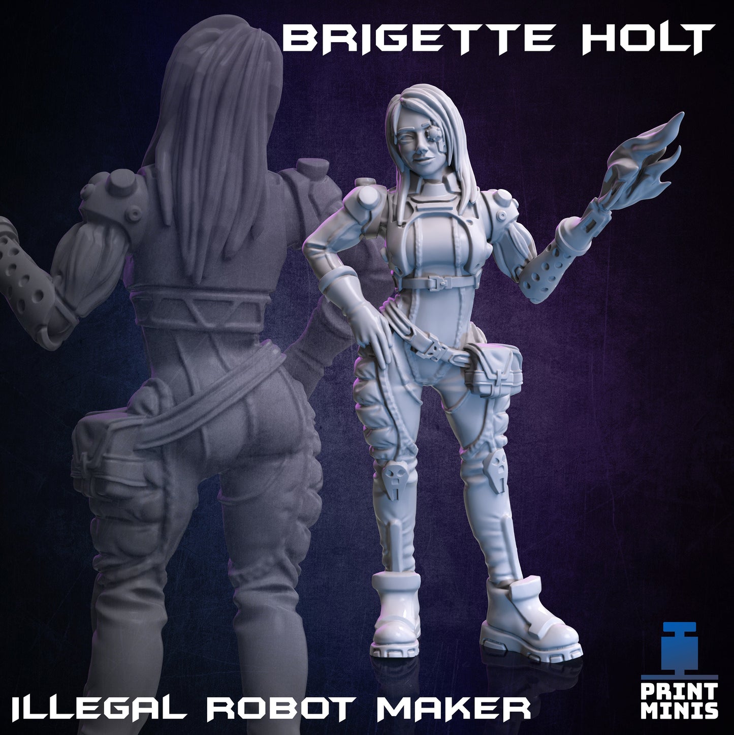 Brigitte Holt - Robot Maker (2 Variants Available) - Print Minis