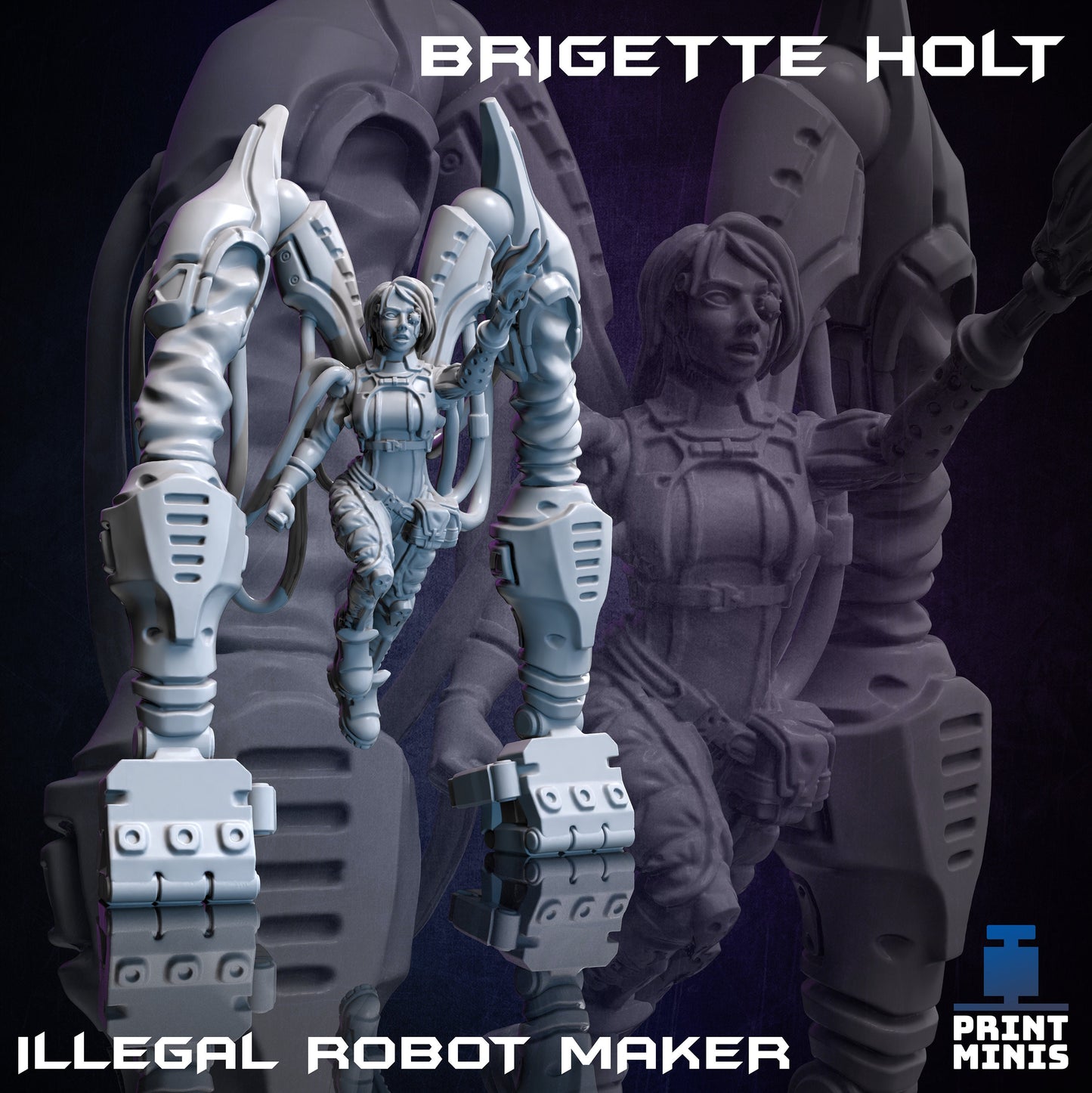 Brigitte Holt - Robot Maker (2 Variants Available) - Print Minis