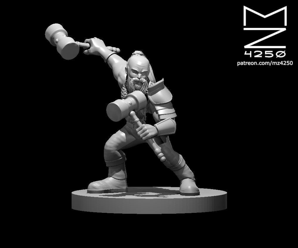Dwarven Fighter (9 Variants Available) - MZ4250