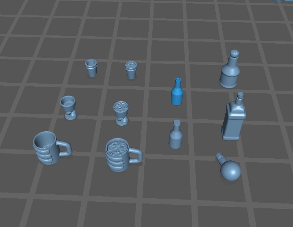 Bar Bottle Scatter Terrain - Scenery Kit - Print Minis
