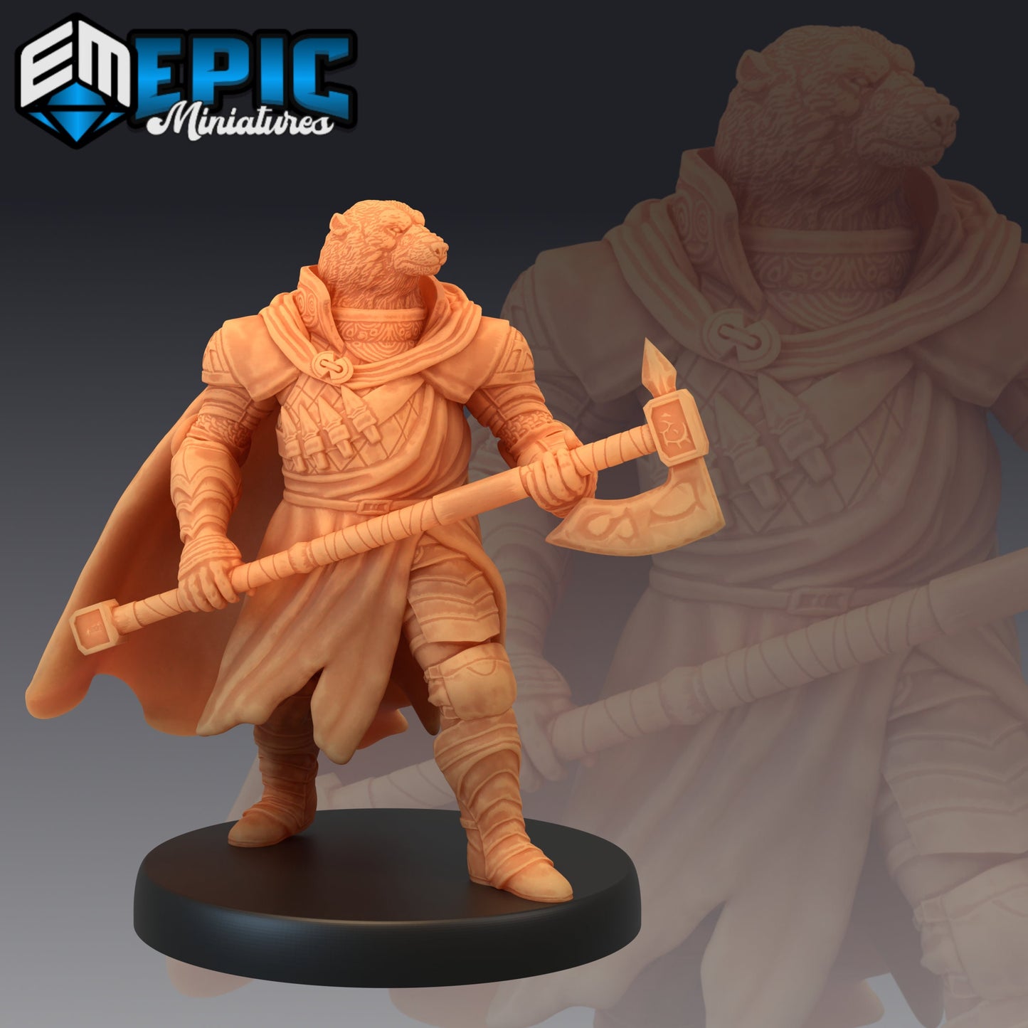 Polar Bear Paladin (3 Variants Available) - Epic Miniatures