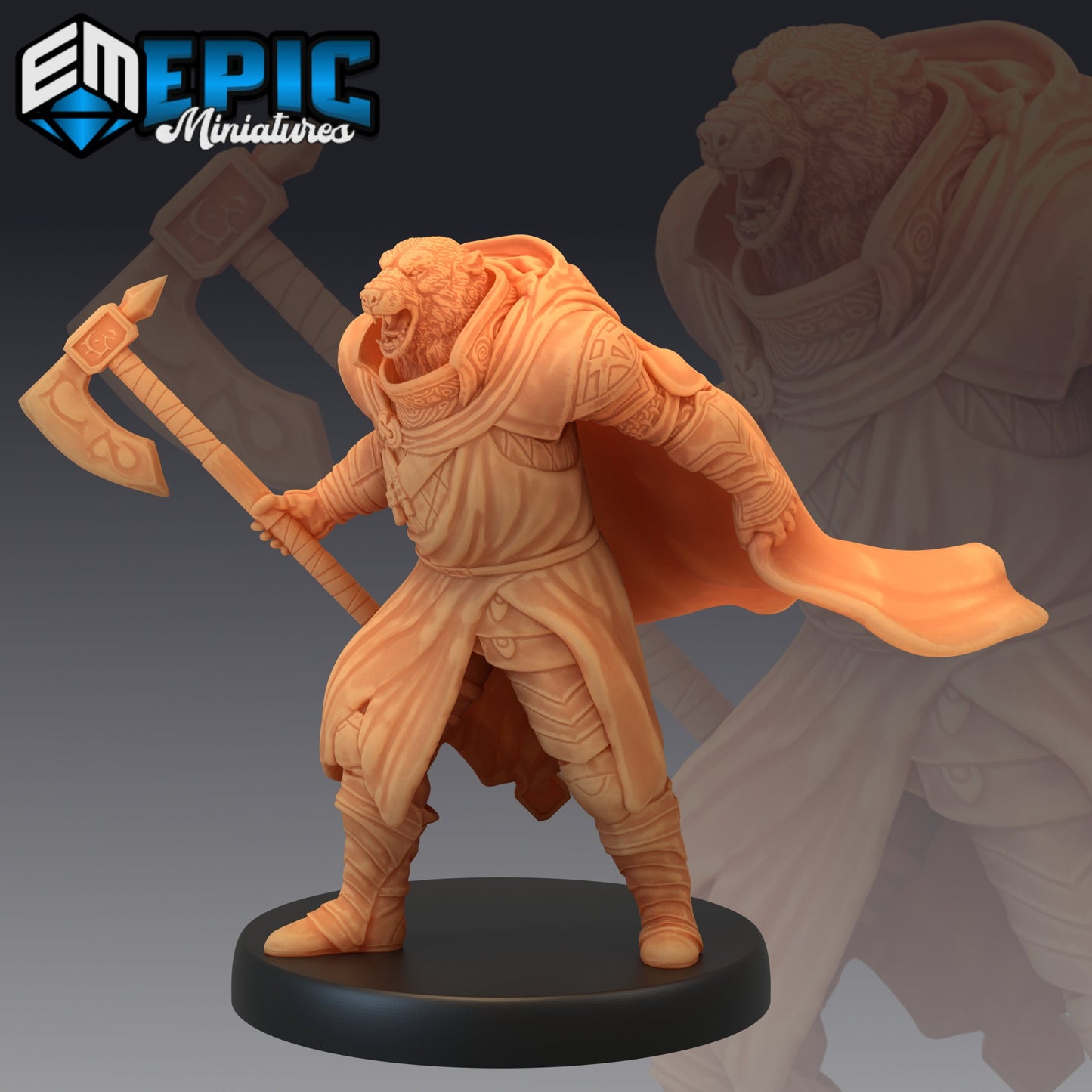 Polar Bear Paladin (3 Variants Available) - Epic Miniatures