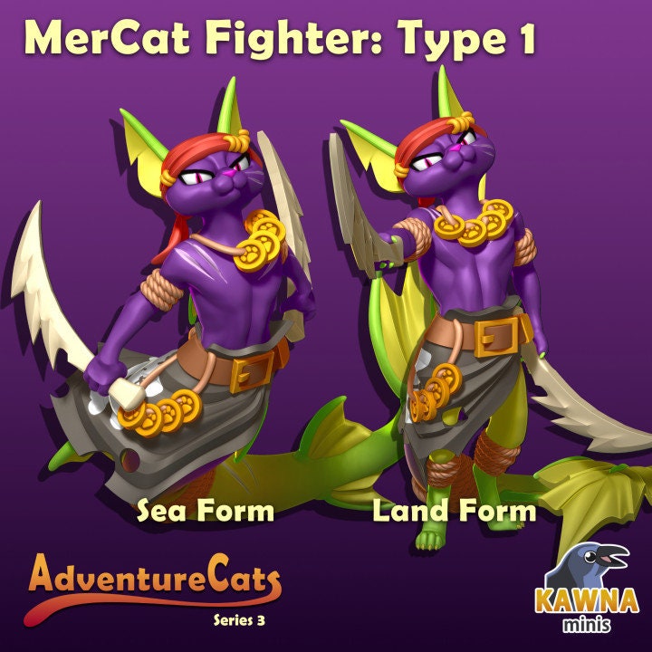 Mercat Fighter (4 Variants Available) - Kawna Minis