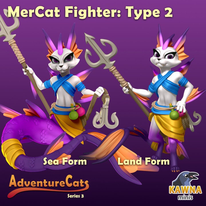 Mercat Fighter (4 Variants Available) - Kawna Minis