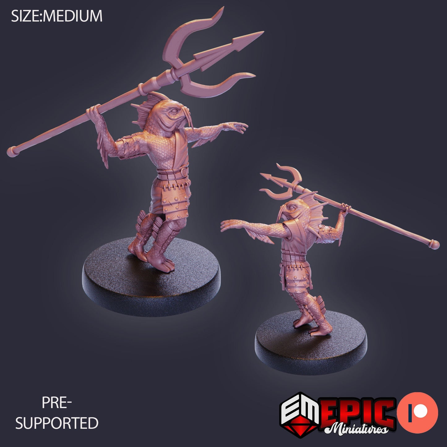 Fish Folk Koi Tribe - Set 2 (4 Variants) - Epic Miniatures