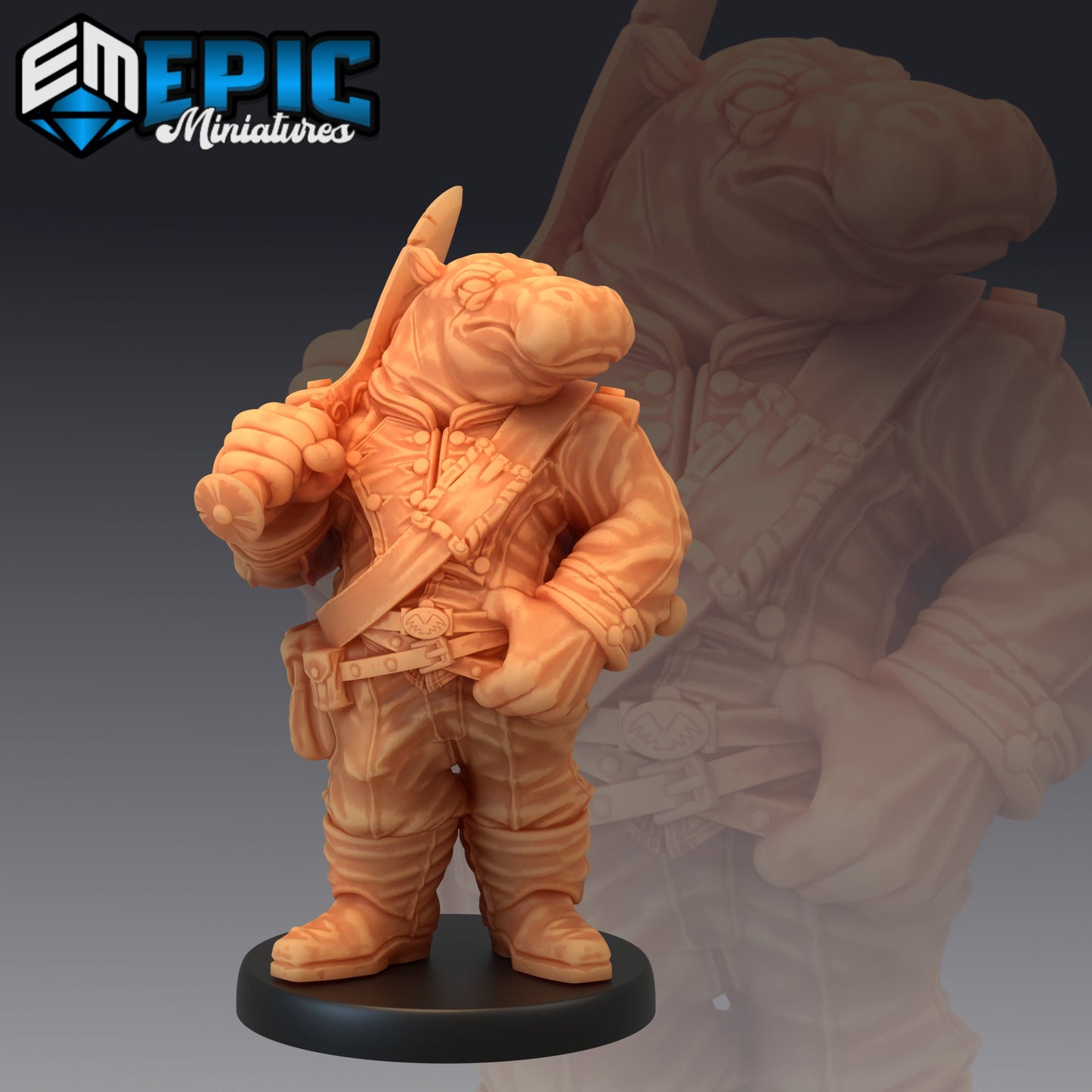 Hippo Soldier (4 Variants) - Epic Miniatures