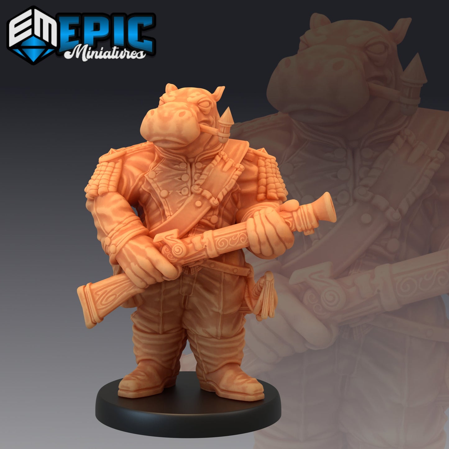 Hippo Soldier (4 Variants) - Epic Miniatures