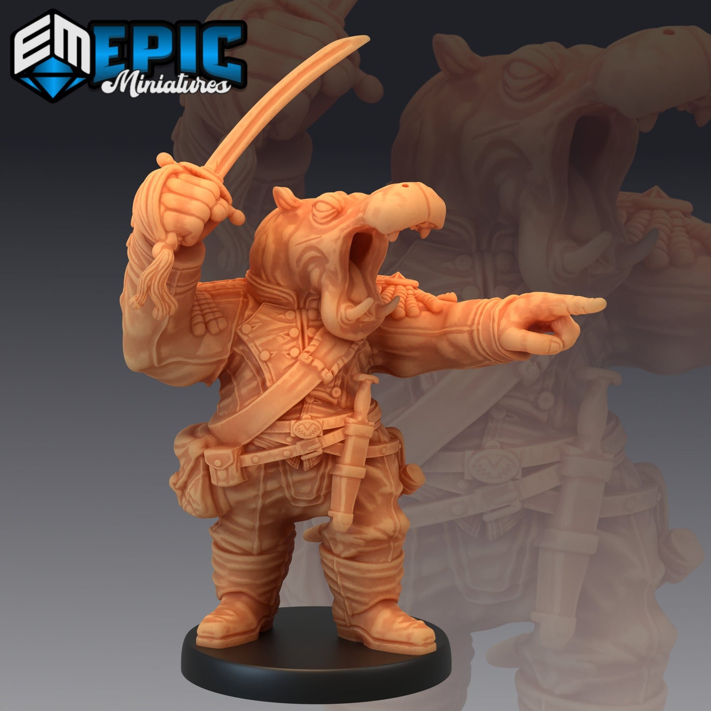 Hippo Soldier (4 Variants) - Epic Miniatures