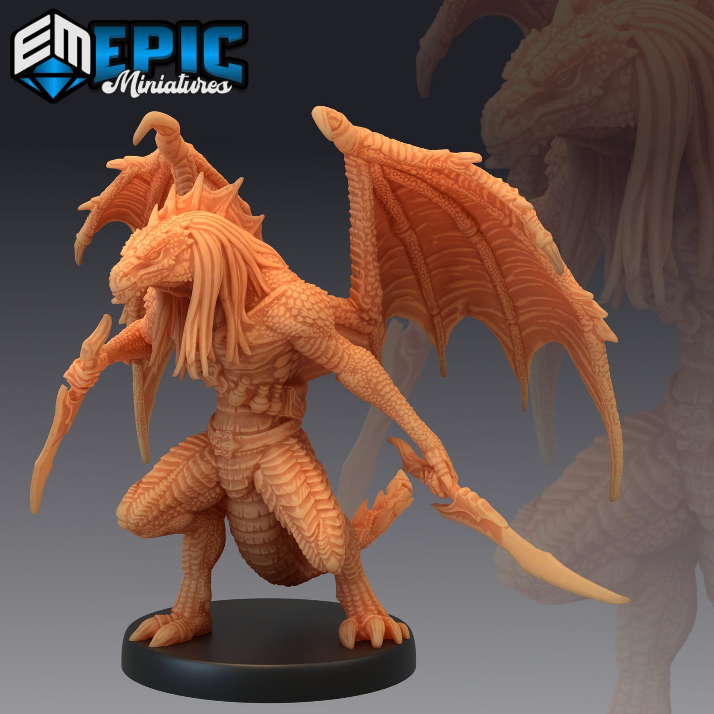 Draconic Demon Green (3 Variants) - Epic Miniatures