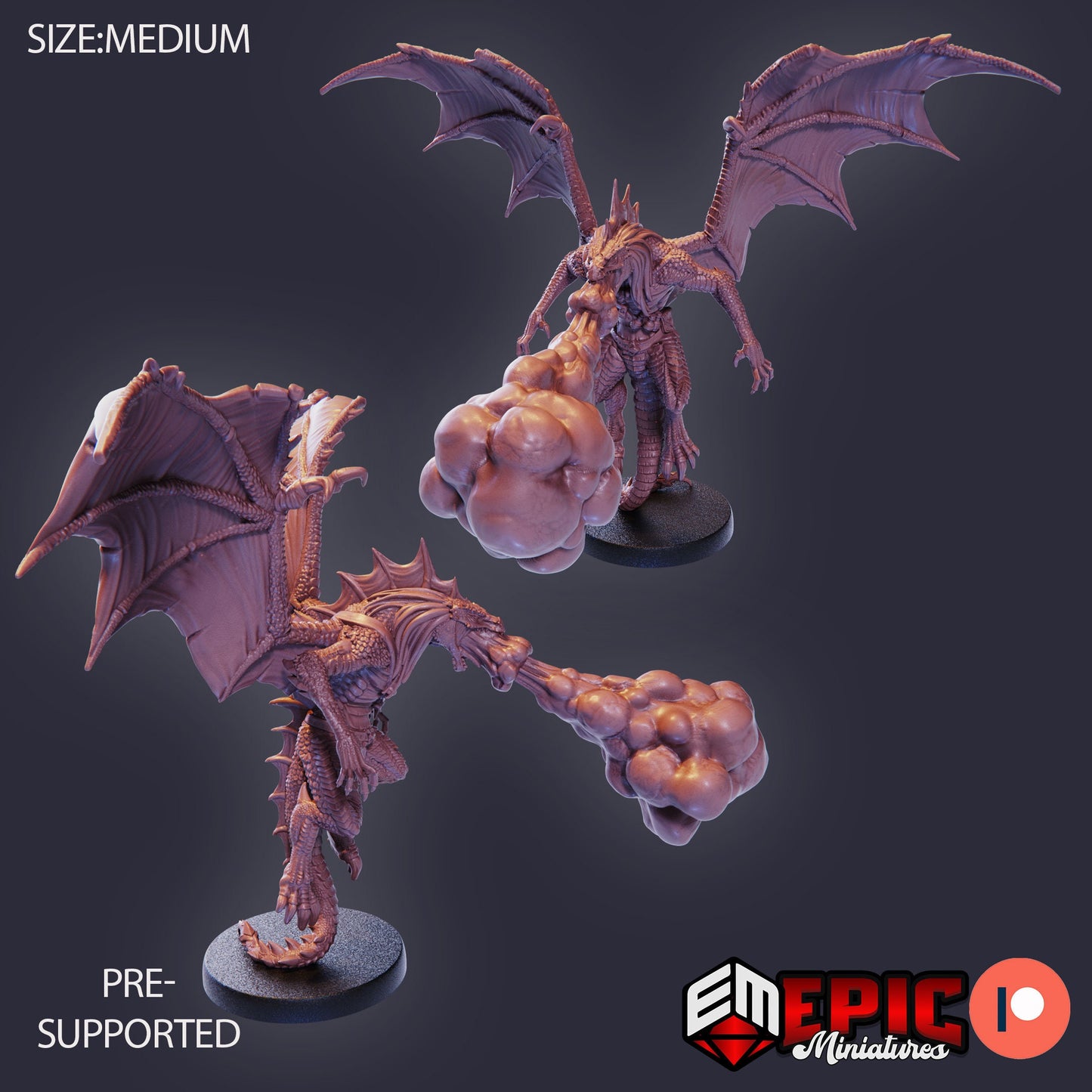 Draconic Demon Green (3 Variants) - Epic Miniatures
