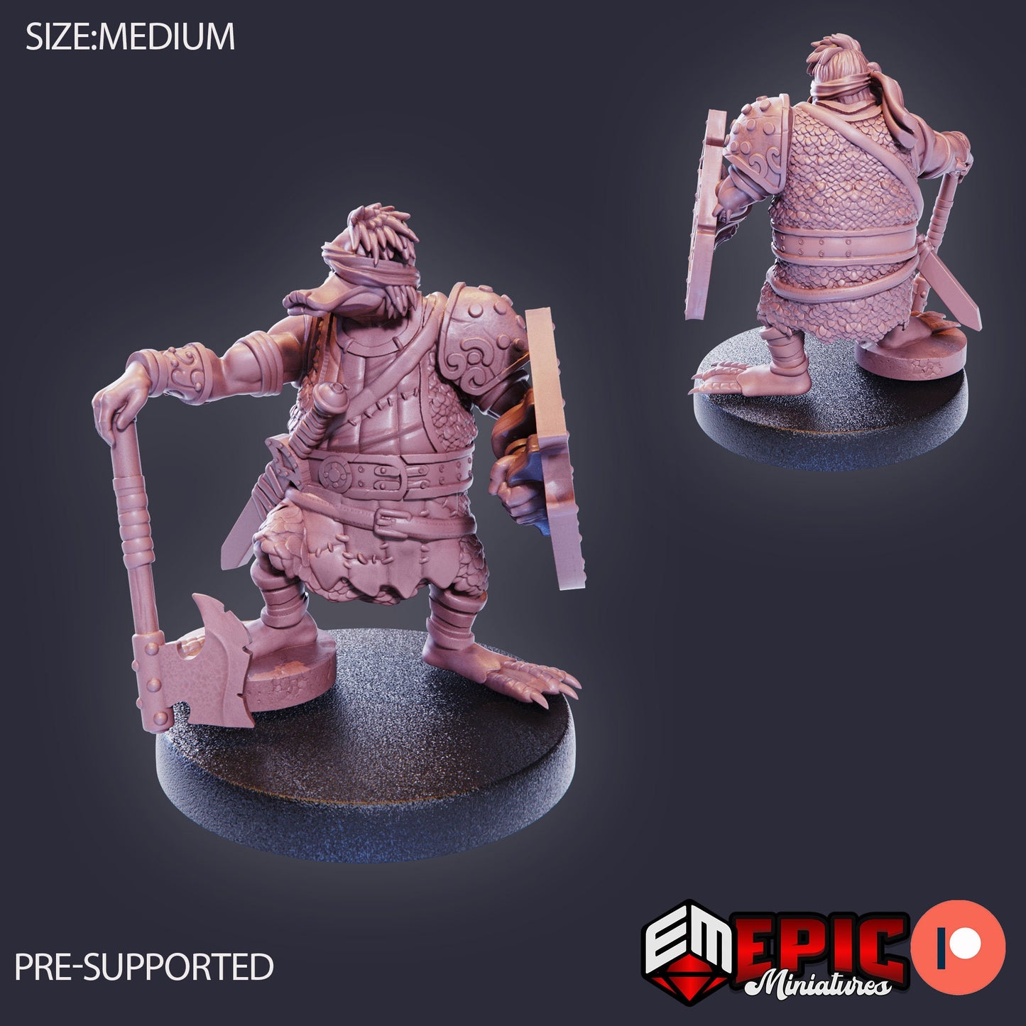 Duck Folk Mercenary (3 Variants Available) - Epic Miniatures