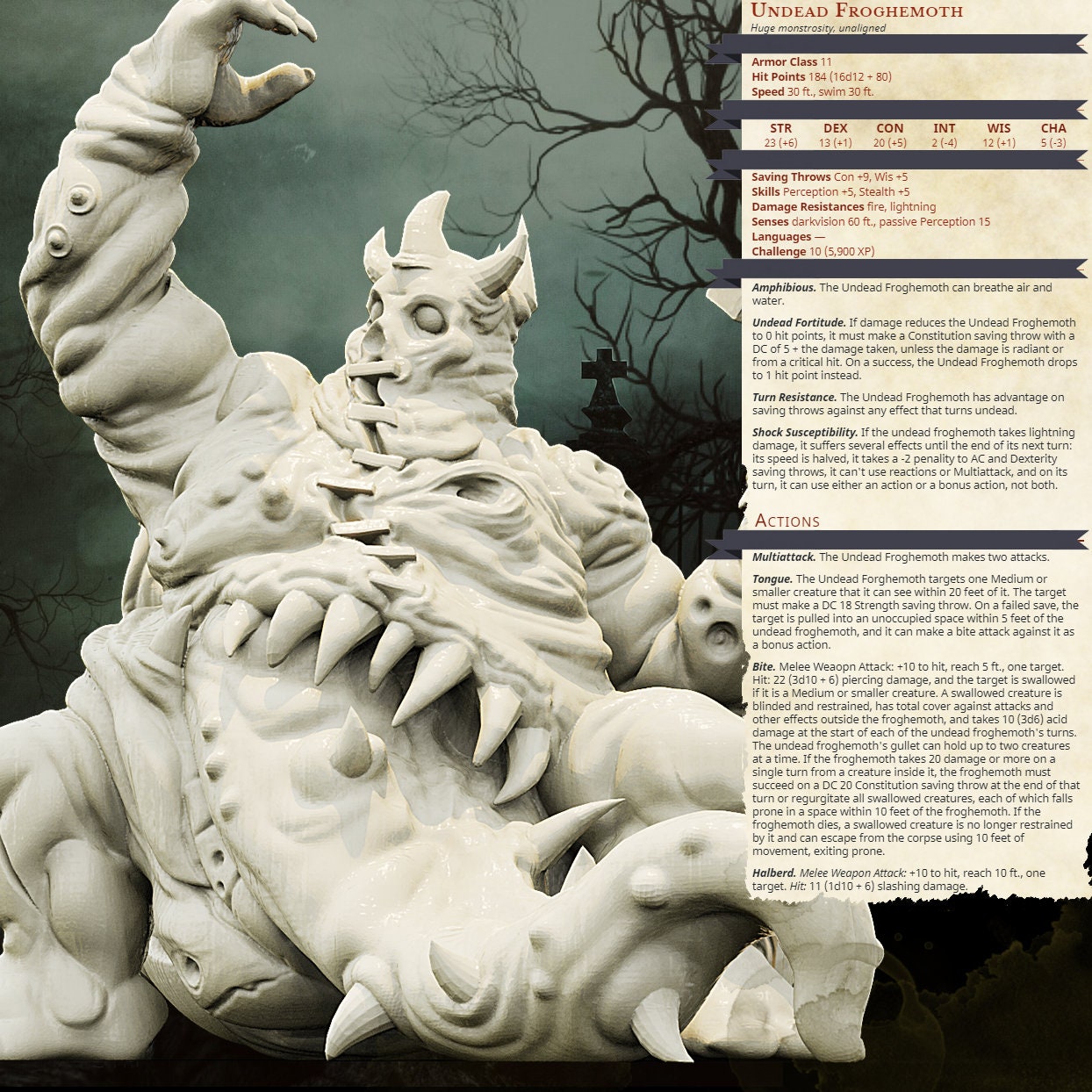 Undead Froghemoth (3 Poses Available) - Brayan Nafarrate
