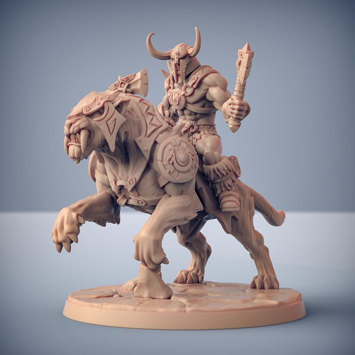 Smilodon Rider B (2 Variants Available) - Artisan Guild