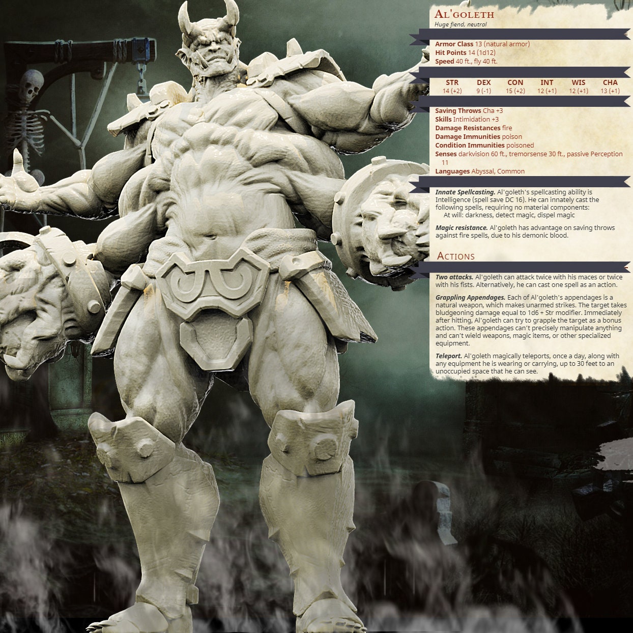 Algoleth (Fiend - 3 Poses Available) - Brayan Nafarrate