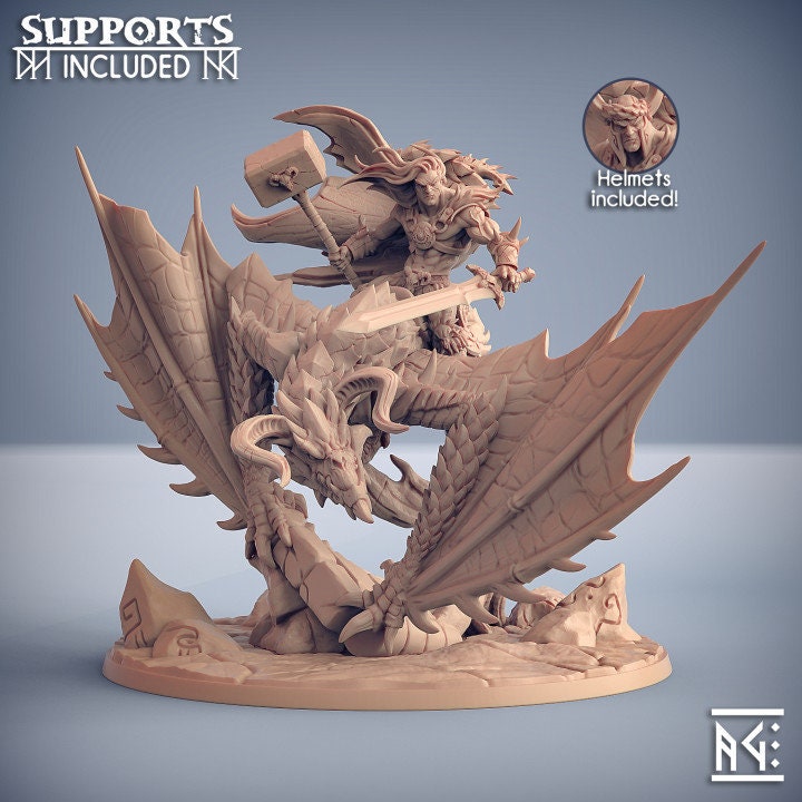 Krommir with Dragonpeak Wyvern Mount (Modular) - Artisan Guild