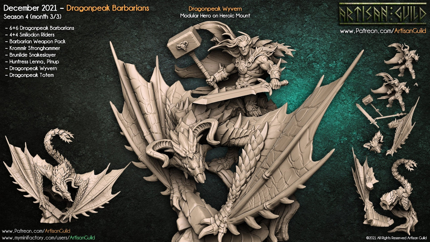 Krommir with Dragonpeak Wyvern Mount (Modular) - Artisan Guild
