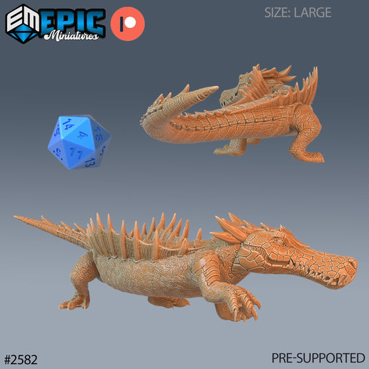 River Crocodile (3 Variants Available) - Epic Miniatures