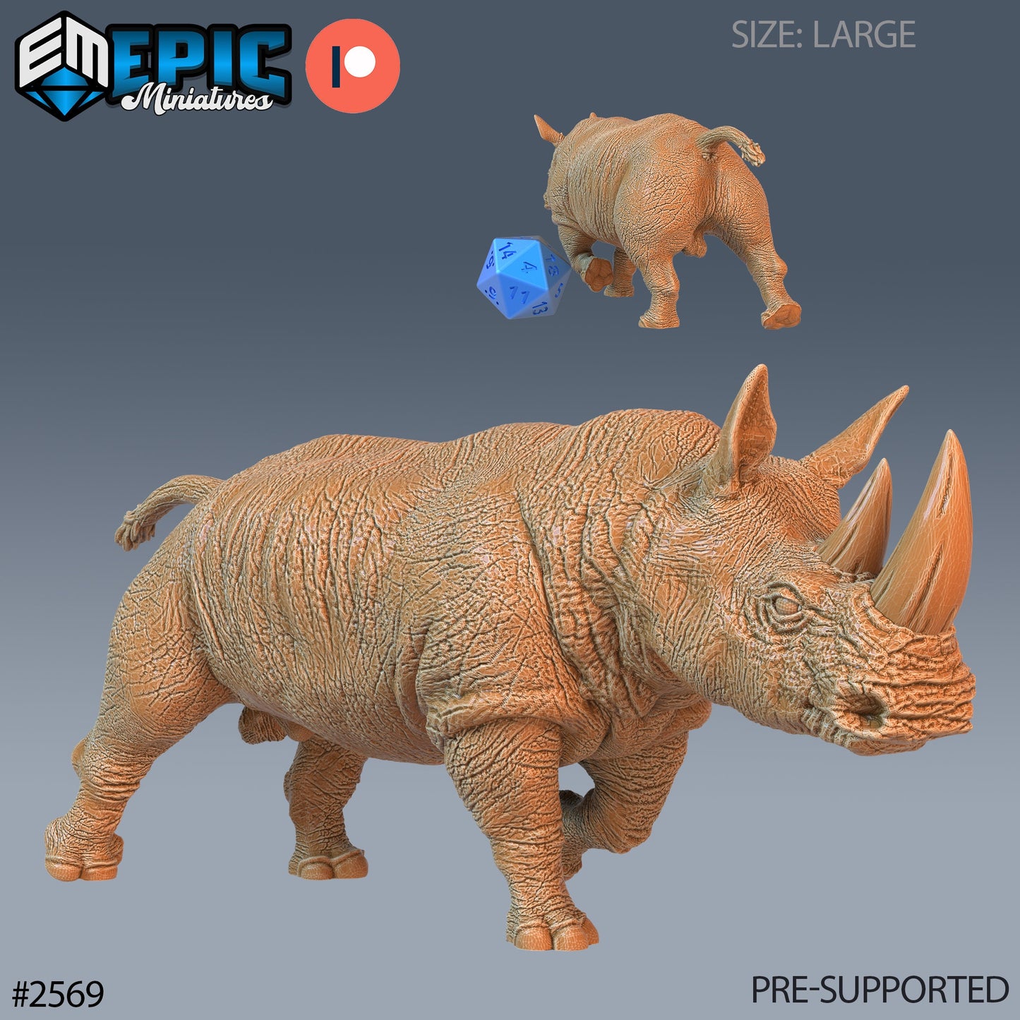 Rhino (3 Variants Available) - Epic Miniatures